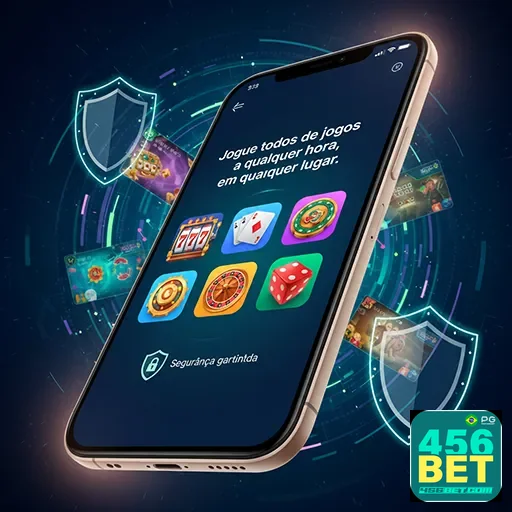 Jogador usando smartphone com app casino acessando jogos de cassino online